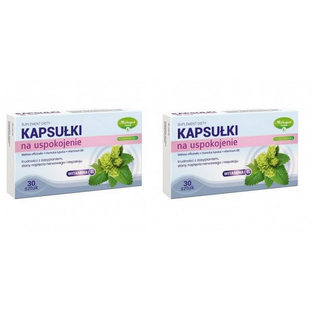 2 x kapsulki na uspokojenie 30 sztuk tylko natura CALMING CAPSULES make it easier to fall asleep and help maintain good sleep.