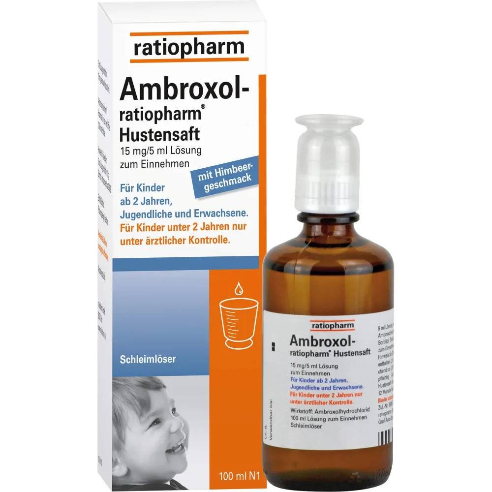 ambroxol hustensaft 100 ml Le sirop contre la toux "Ambroxol" est destiné aux adultes et aux enfants de plus de 2 ans comme expectorant pour les maladies bronchiques.