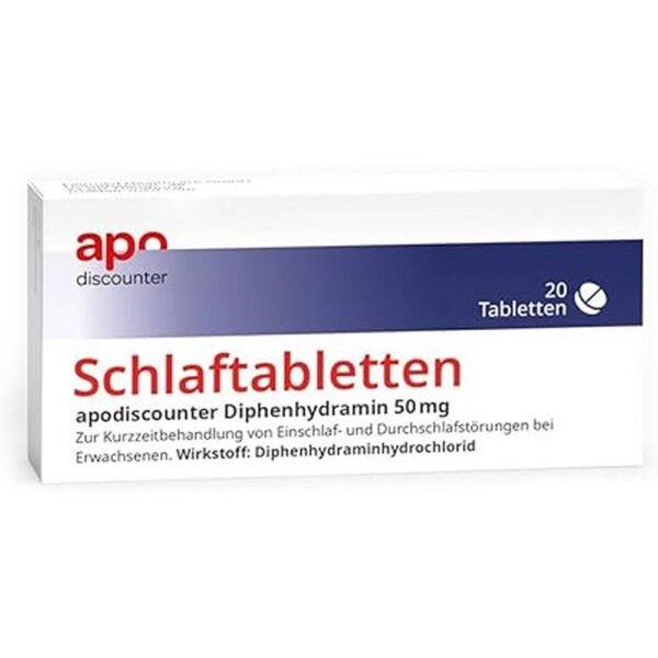 Insomnia-apodiscounter sleeping tablets diphenhydramine 50 mg,