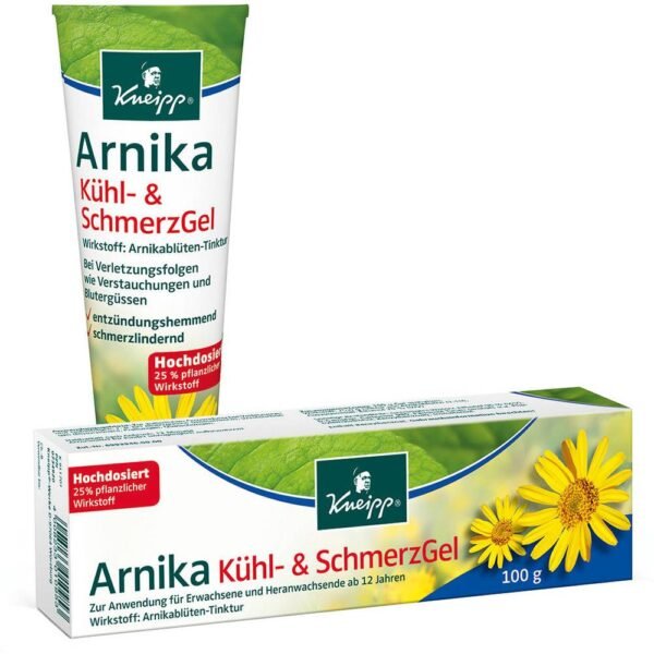 Kneipp ® Arnica Cooling and pain-relieving gel for external use in the aftermath of injuries.