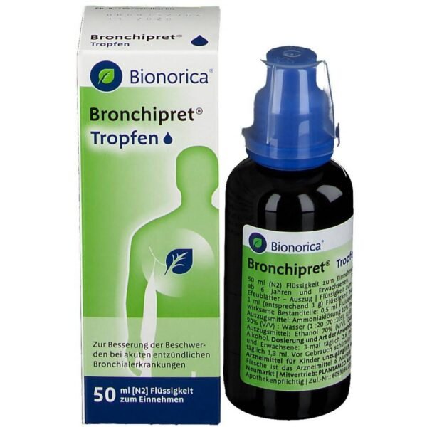 Bronchipret pour l'amélioration des symptômes des maladies inflammatoires aiguës des bronches et de l'inflammation aiguë des voies respiratoires avec le symptôme d'accompagnement de « toux avec mucus visqueux »