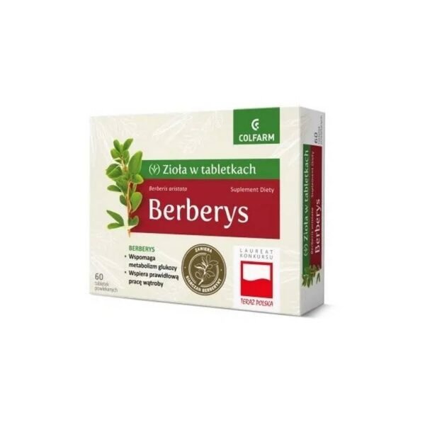 Colfarm Berberys is a dietary supplement containing barberry extract, which has significant health benefits.