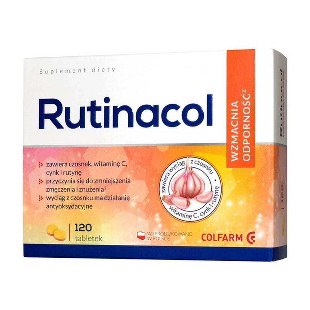 colfarm rutinacol witamina c cynk rutyna beta glukan 120 tabl Рутинакол помогает уменьшить усталость и утомляемость.