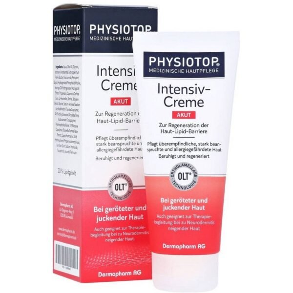 Physiotop Akut restores the skin barrier, provides hydration and soothes the skin.
