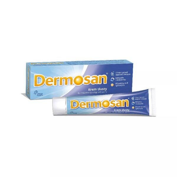 Crème riche Dermosan visage et corps - régénère intensément l'épiderme, protège du vent et du gel et prévient le dessèchement de la peau.