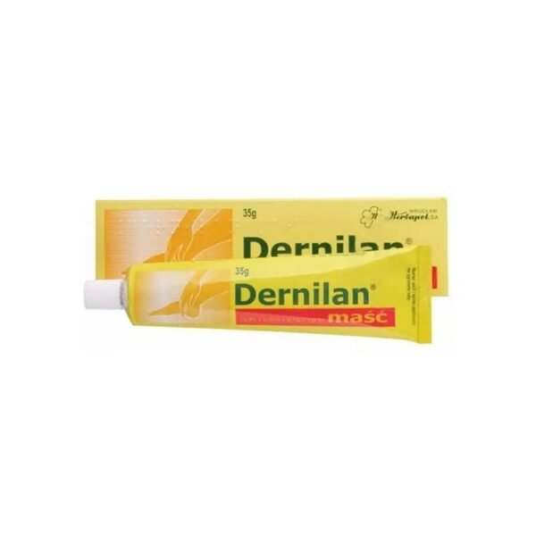 Dernilan is a medicine used to care for the skin of the feet and hands for painful and deep cracks in the thickened and keratinized epidermis.