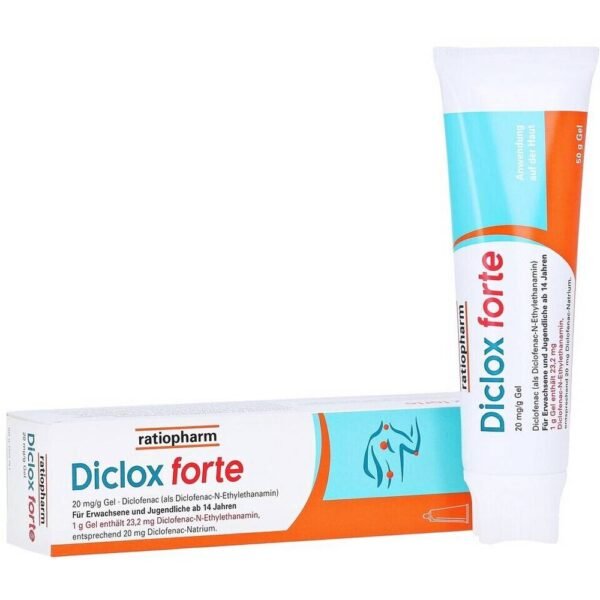 Diclox Forte gel has a simultaneous analgesic, antipyretic and anti-inflammatory effect.