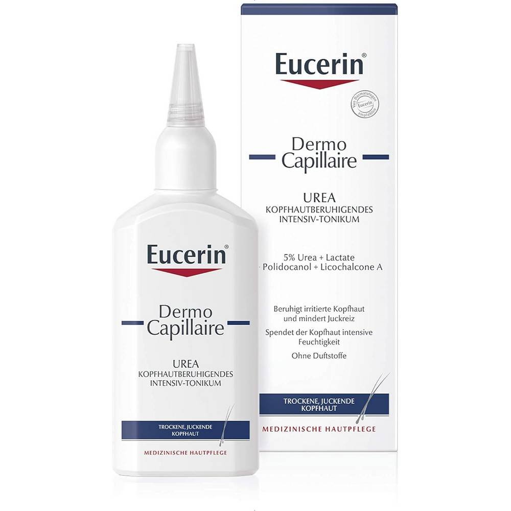eucerin dermocapillaire 100 ml Eucerin DermoCapillaire soothes dry and itchy scalp, suitable for sensitive skin, as well as for neurodermatitis and psoriasis.