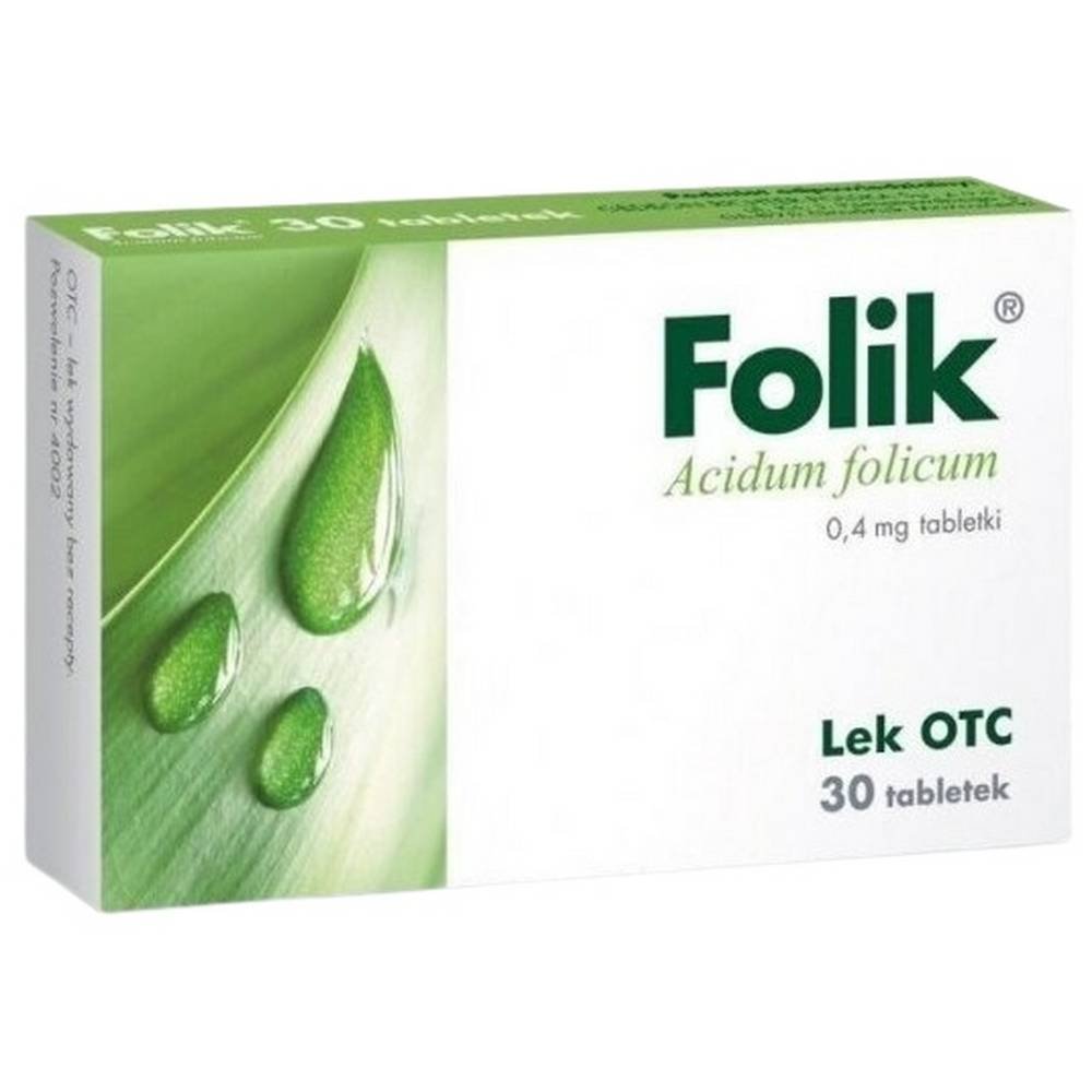 folik kwas foliowy 04 mg folic acid 04 mg 30 беременность-Folik kwas foliowy 0,4 mg,