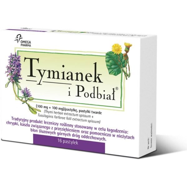 Lozenges Thyme and Coltsfoot (pack: 16 pcs.) - a medicine based on herbal substances used to relieve hoarseness and cough, for colds and catarrh of the upper respiratory tract.