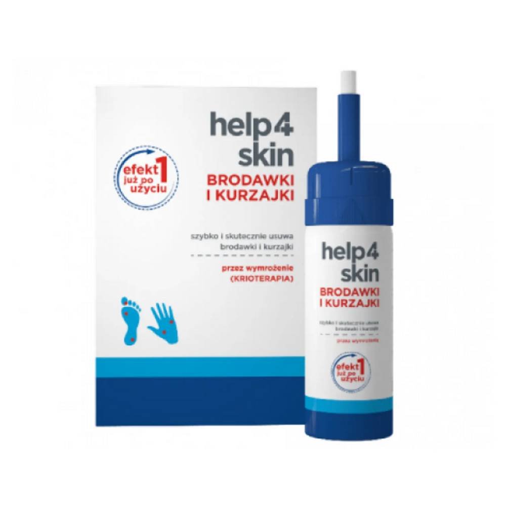 help4skin brodawki i kurzajki aerozol 50 ml Warts and warts Help4Skin, aerosol, product for removing warts using cryotherapy using the VERRUKILL® system.