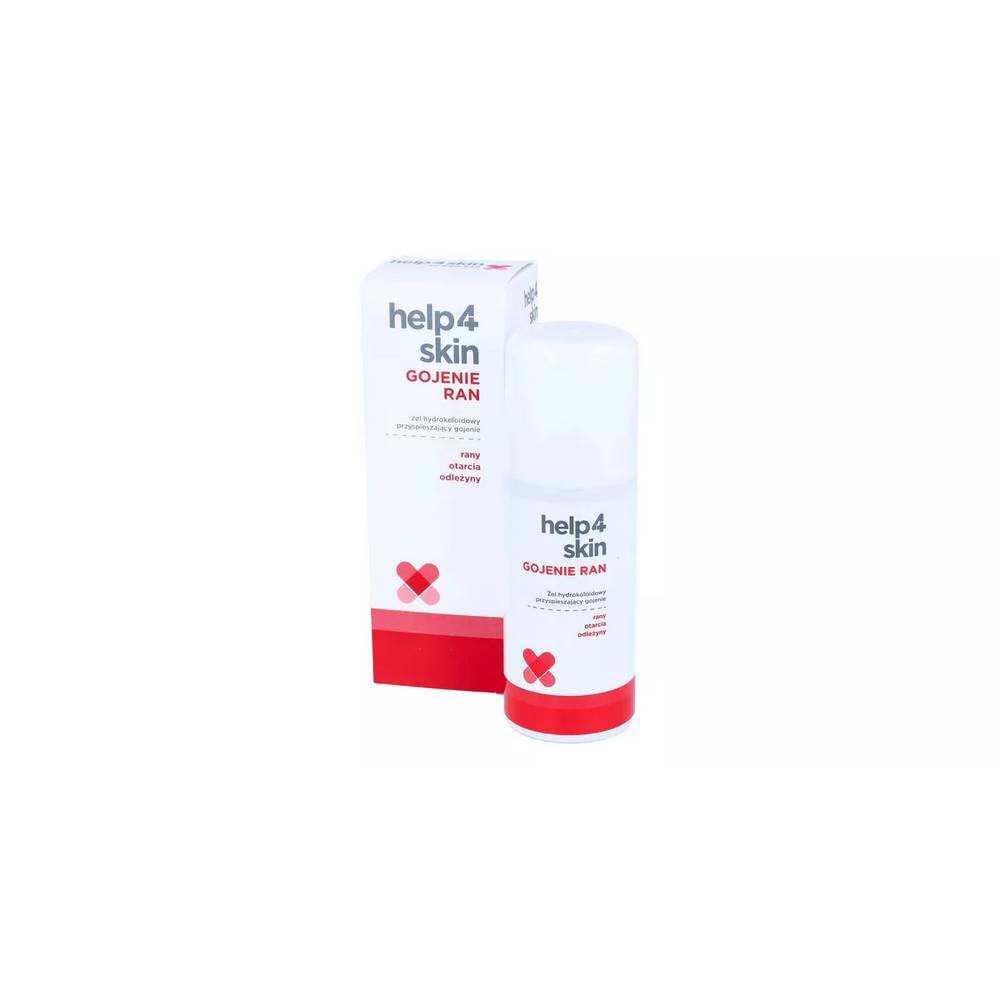 help4skin gojenie ran zel 75g Help4Skin Wound Healing is a hydrocolloid gel that accelerates the healing of dry and wet wounds such as surgical wounds, bedsores, abrasions and leg ulcers.