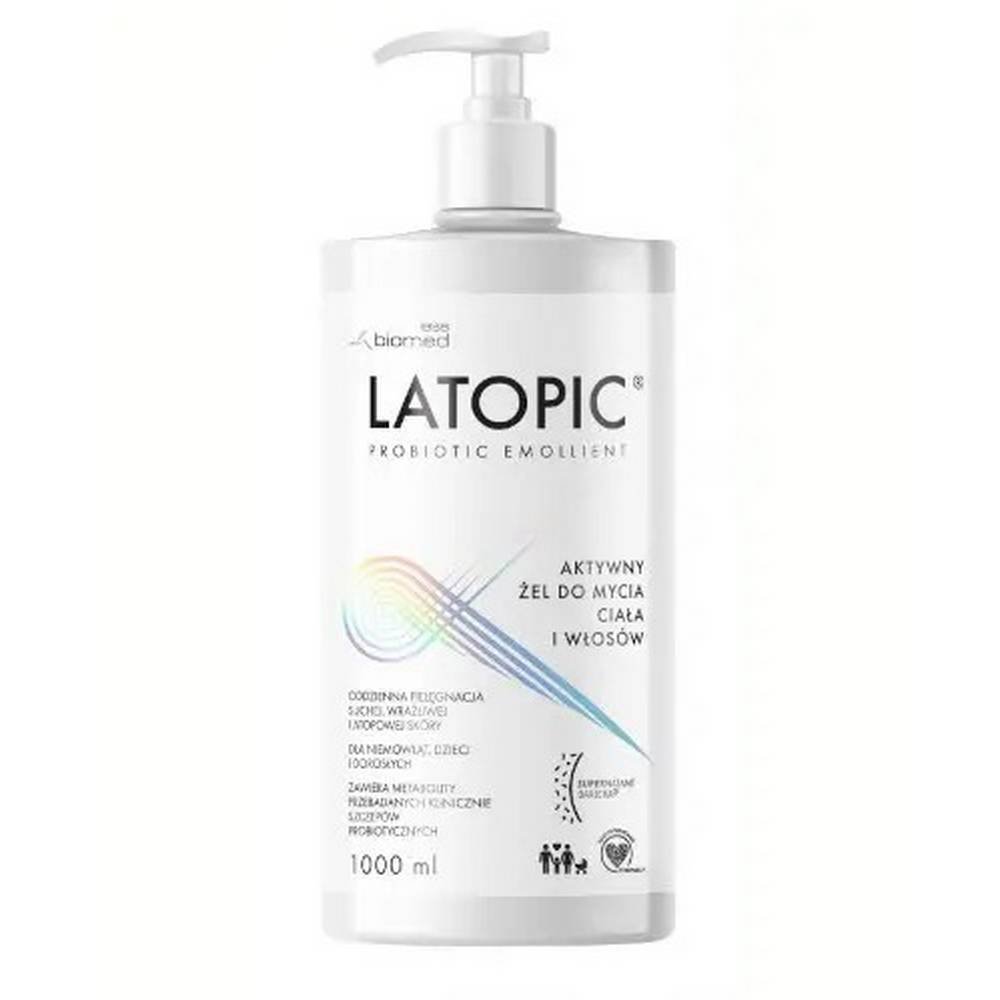 ibss biomed latopic body and hair washing gel 1000 Le gel lavant corps et cheveux Latopic est un dermocosmétique conçu pour le lavage du corps et des cheveux, destiné à l'hygiène quotidienne et au soin des peaux atopiques, sèches et sujettes aux irritations du corps, de la tête et des cheveux.