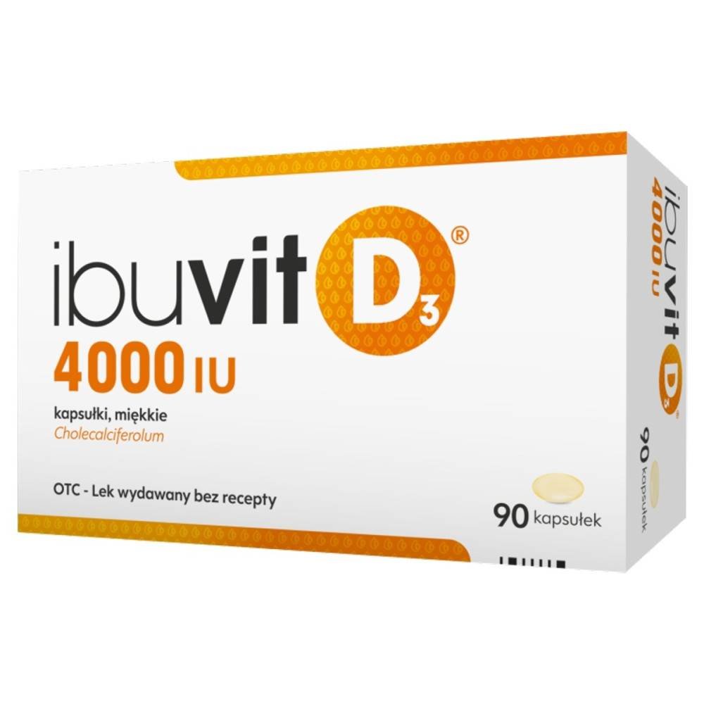 ibuvit d3 4000 iu 90 kaps Ibuvit D 4000 UI (unités internationales) contient du cholécalciférol, une substance similaire à la vitamine D, produite par le corps humain sous l'influence du rayonnement solaire.