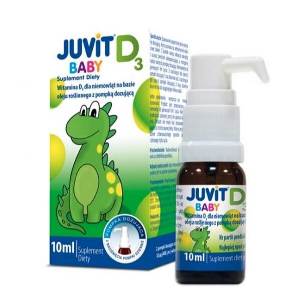 Juvit Kids D3 es un fármaco en forma de gotas orales que contiene 20.000 UI/ml de vitamina D3.