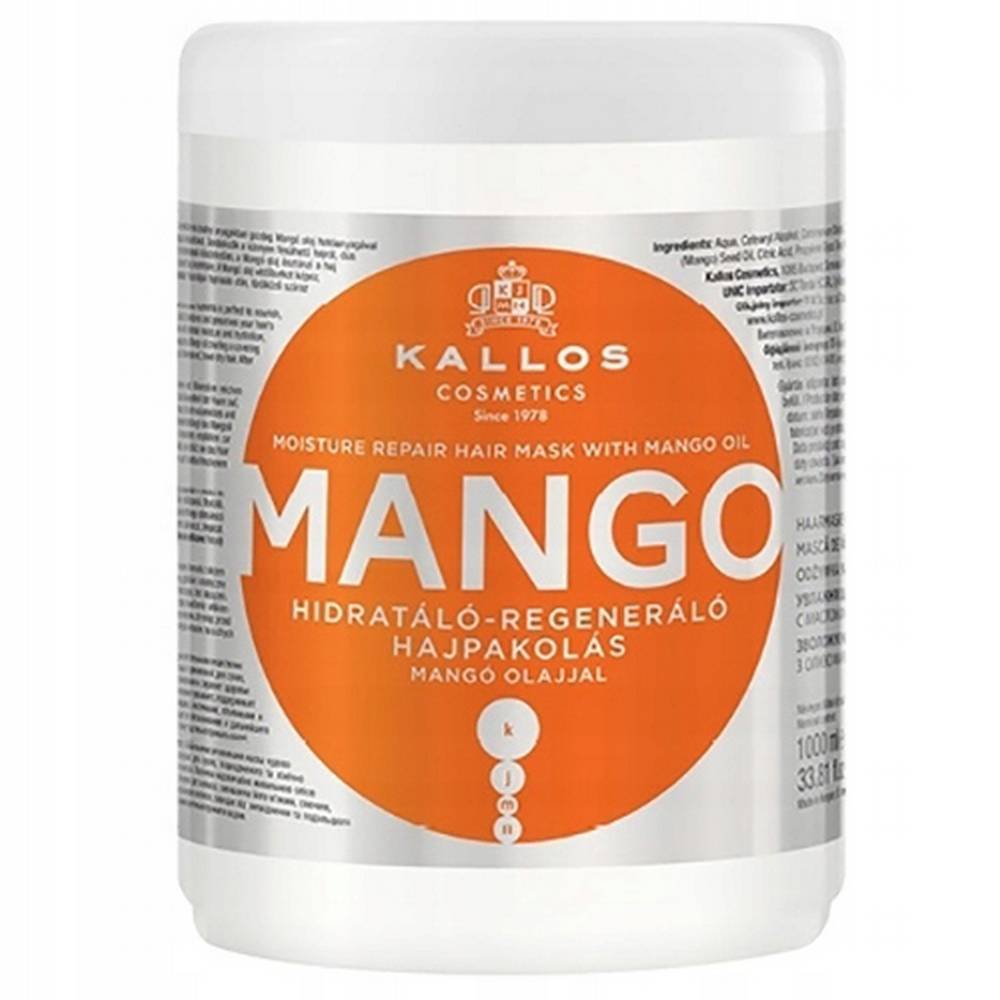 kallos mango nawilzajaco regenerujaca 1000ml KALLOS MANGO MOISTURIZING AND REGENERATING FOR DRY HAIR MANGO 1000ML for all hair types, for any hair color, cares for, restores, making hair soft and silky.