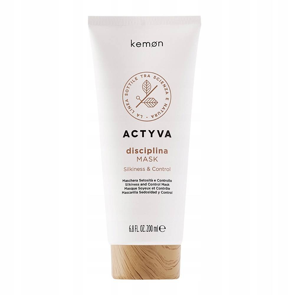 kemon actyva disciplina 200ml Kemon Actyva Disciplina Disciplinant pour cheveux indisciplinés 200 ml permet de contrôler en douceur les cheveux bouclés et indisciplinés et de maintenir la douceur souhaitée de la coiffure tout au long de la journée, en lissant parfaitement les cheveux ou en soulignant leur boucle naturelle.