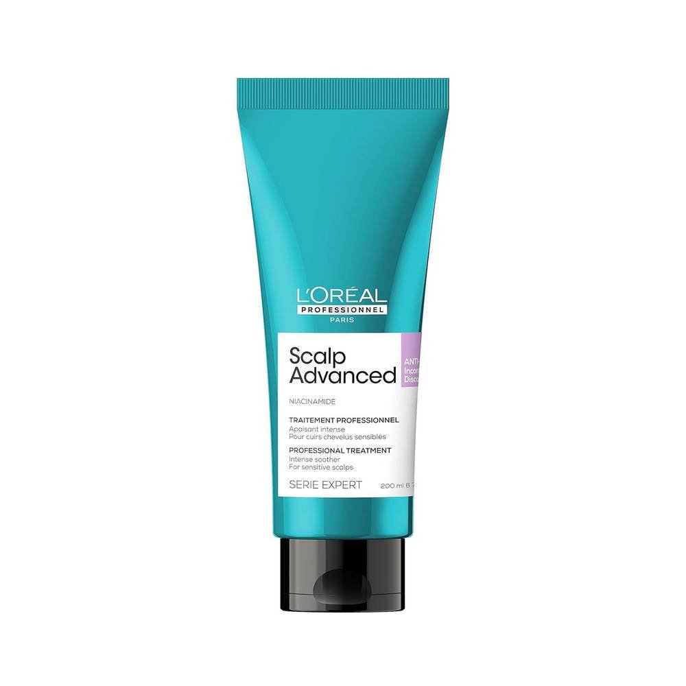 loreal professionnel scalp advanced 200 ml L'Oréal Professionnel Scalp Advanced Dry Scalp Treatment мгновенно успокаивает и снимает дискомфорт кожи головы, не утяжеляя, разглаживая и распутывая волосы.