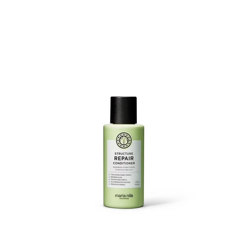 maria nila structure repair conditioner 100ml Maria Nila pour cheveux abîmés, secs et traités chimiquement, adoucit, hydrate et combat l'électricité statique, l'extrait d'algues réparatrice donne aux cheveux force, élasticité et brillance.