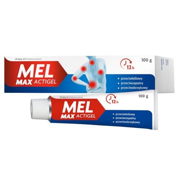 Mel Max Actigel se utiliza para la inflamación postraumática de tendones, ligamentos, músculos y articulaciones, así como para la degeneración leve de las articulaciones y el dolor de espalda.