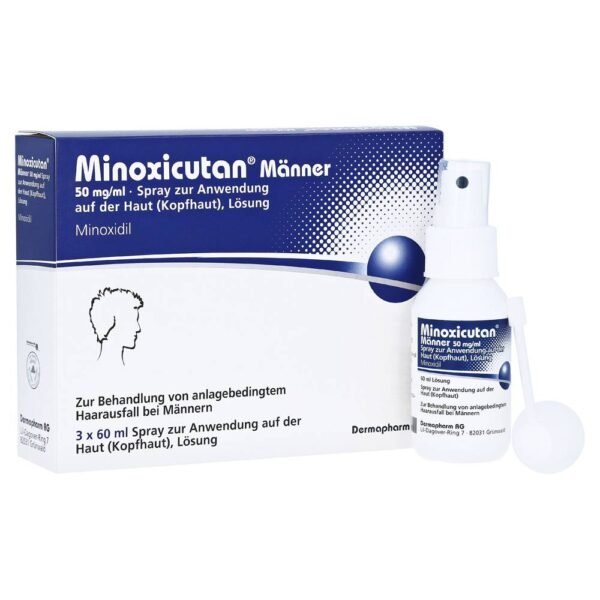 Minoxicutan Men works against hair loss and allows you to grow thicker hair.