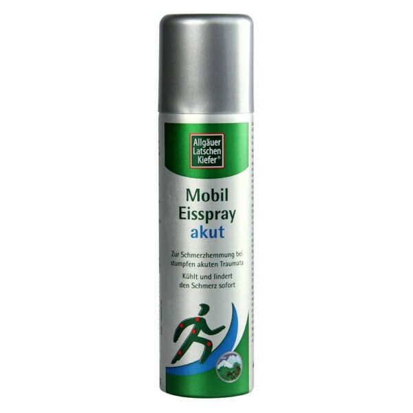 Allgäuer Latschenkiefer mobile ice spray for acute sensations is a medical product that is used to suppress pain in acute trauma.