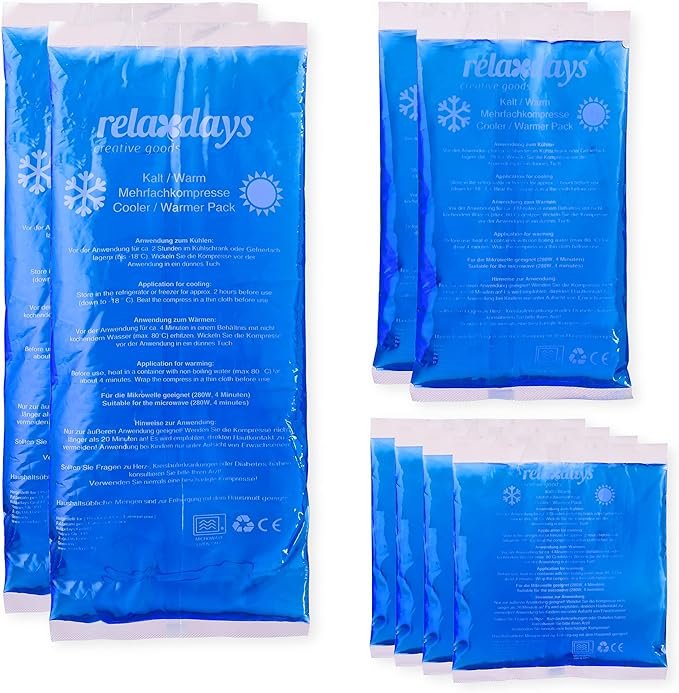 multi pack compresses set relaxdays kuhlpads gel 8 спортивные травмы-Multi Pack Compresses Set-Relaxdays Kühlpads Gel, ушибы-Multi Pack Compresses Set-Relaxdays Kühlpads Gel, сенная лихорадка-Multi Pack Compresses Set-Relaxdays Kühlpads Gel