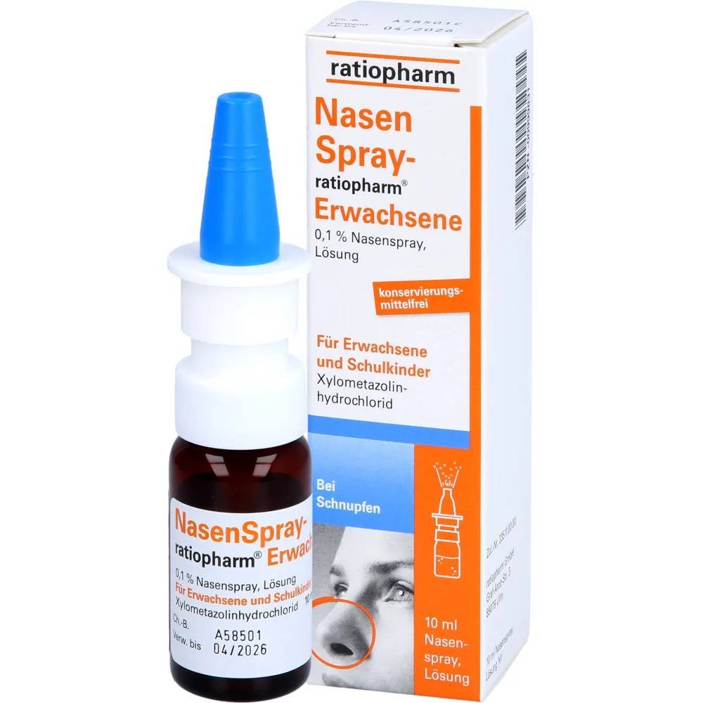 nasenspray 10ml Le spray pour adultes et écoliers aide à soulager rapidement le nez en cas de rhume, aide à réduire le gonflement des muqueuses du nez et facilite le drainage du mucus.