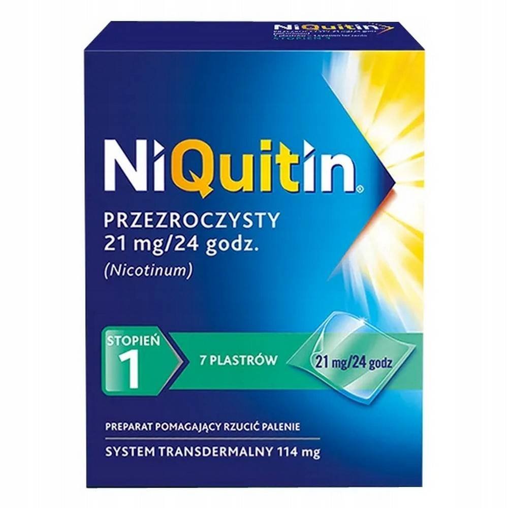 niquitin patches 21 mg24 h 7 pieces niquitin plastry 21 mg24 h 7 sztuk Anti-Smoking - Niquitin Patches 21 mg/24 h