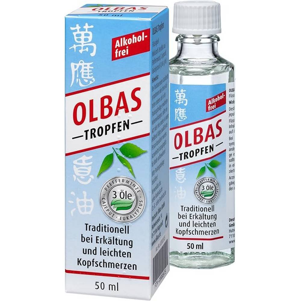 olbas tropfen – zur einnahme und inhalation bei erkaltungskrankheiten zur ausserlichen anwendung bei leichten kopfschmerzen traditionell alkoholfrei50ml flu-Olbas Tropfen – zur Einnahme und Inhalation bei Erkältungskrankheiten- zur äußerlichen Anwendung bei leichten Kopfschmerzen - traditionell - alkoholfrei,50ml