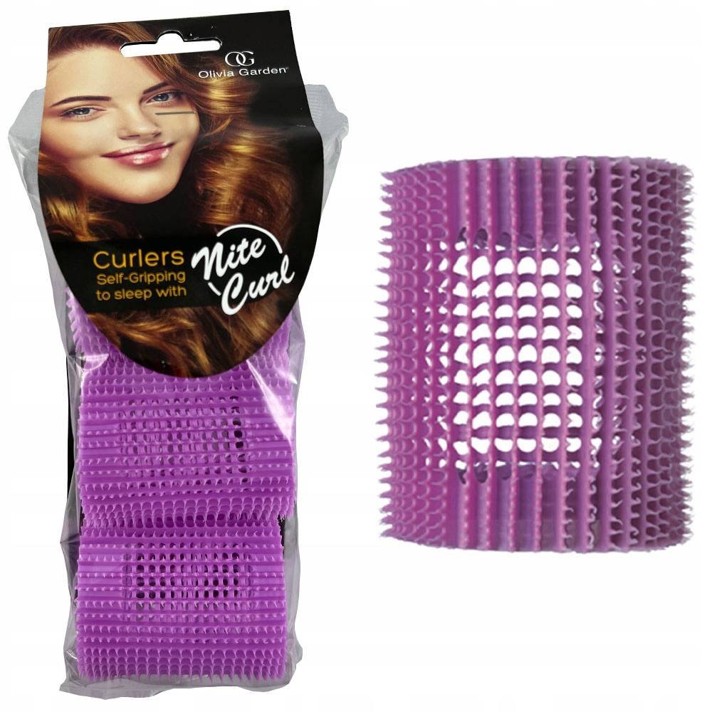 olivia garden nitecurl fioletowe 55mm 3 Olivia Garden NiteCurl violet curling irons 55mm 3 easy to use, quick styling without heat, soft material, can be used at night, easy to wash.