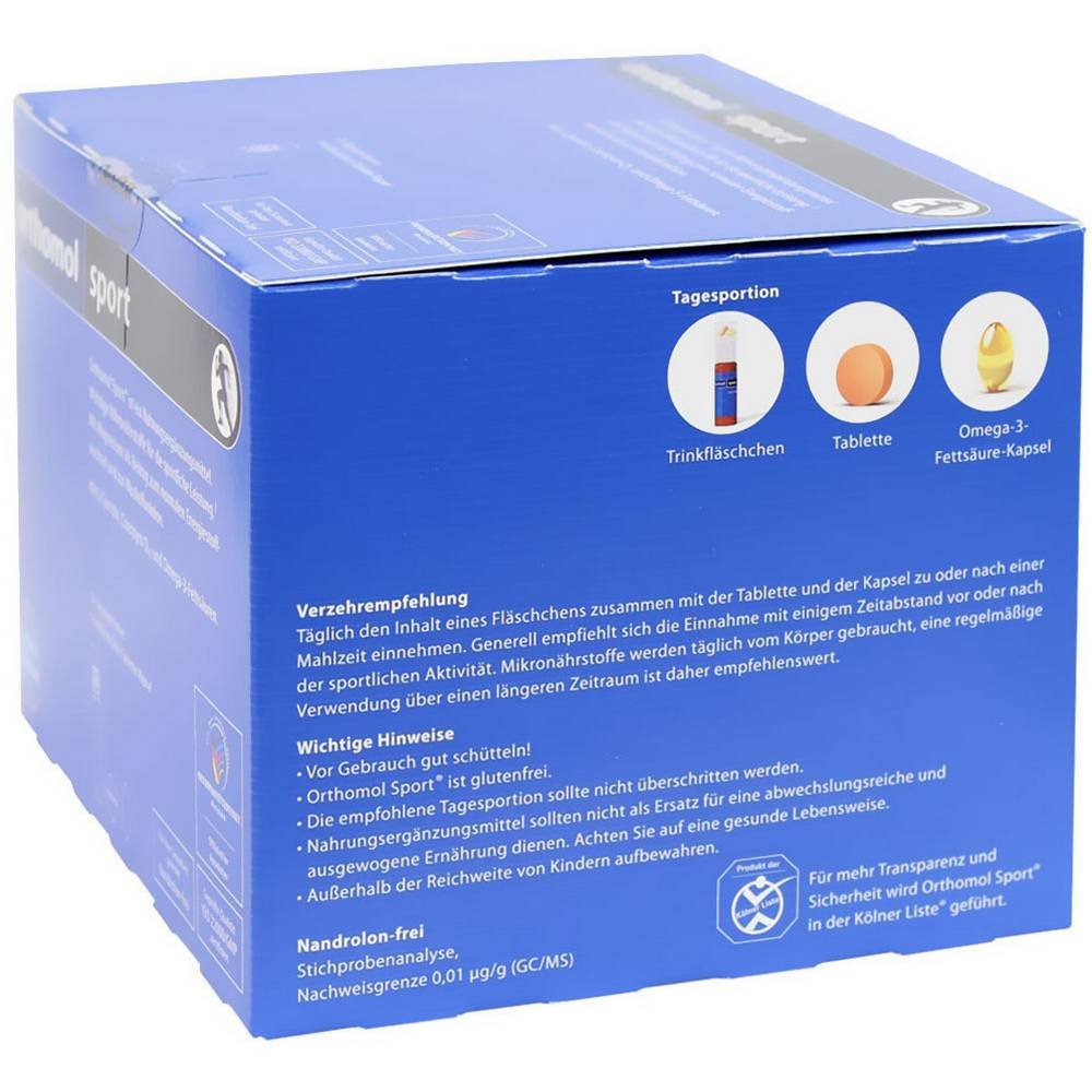 orthomol sport kombipackung trinkflaschen 30 stk Orthomol Sport – essential microelements for better performance in sports.