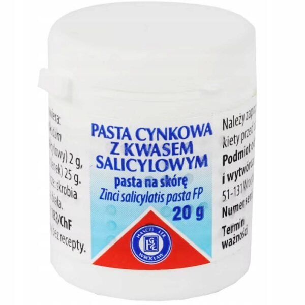 Zinc paste with salicylic acid is a drug with weak antibacterial and drying properties.