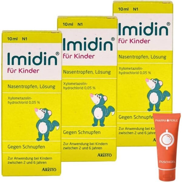 ALIVIO EFECTIVO Las gotas nasales "Imidin" eliminan la congestión nasal y facilitan la respiración en caso de secreción nasal y resfriado.
