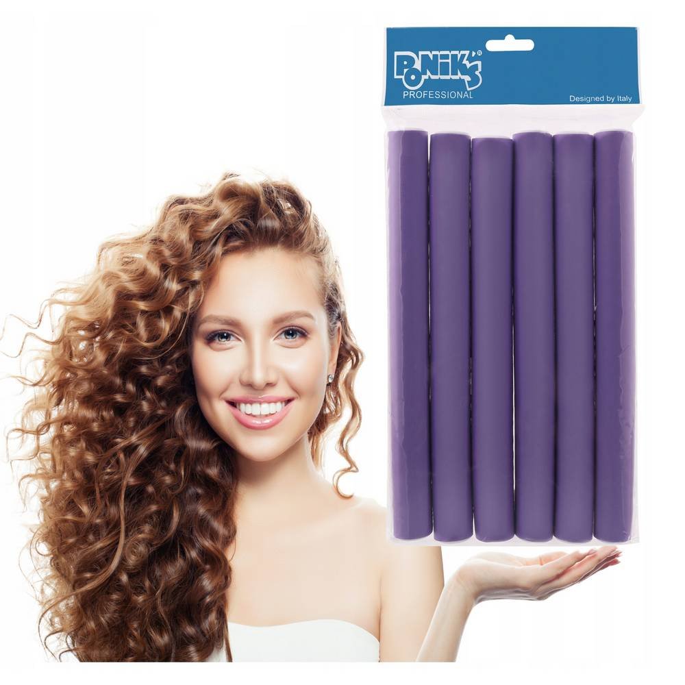 poniks mega grube walki do wlosow 20mm 6szt 18cm Ponik's MEGA THICK Hair Rollers Curls Waves 20mm 6PCS 18cm for styling all hair types, especially medium and long length hair, they are durable and chemical resistant, no tangling.