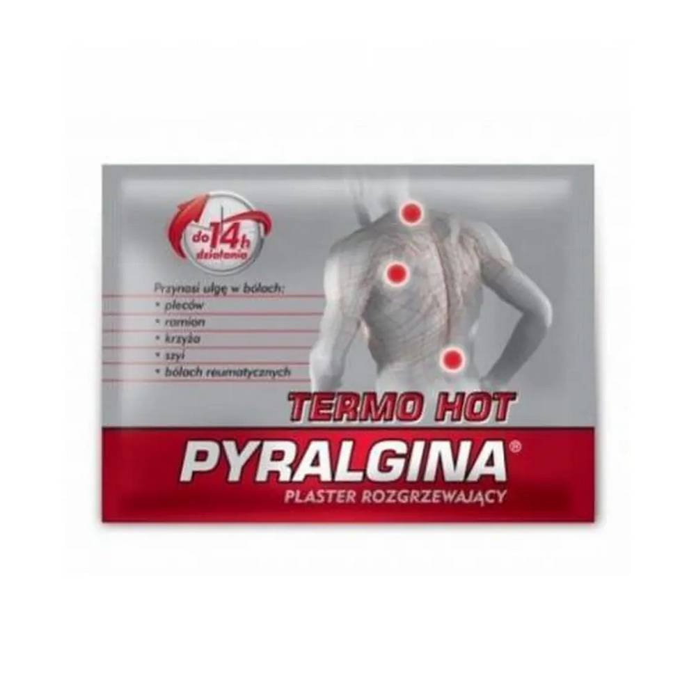 pyralgina thermo hot plaster rozgrzewajacy 1 szt Le dispositif médical « Piralgina Thermo Hot » est un patch très chauffant qui apporte un soulagement des douleurs au niveau du dos, du cou, des épaules, du bas du dos, ainsi que des douleurs rhumatismales.