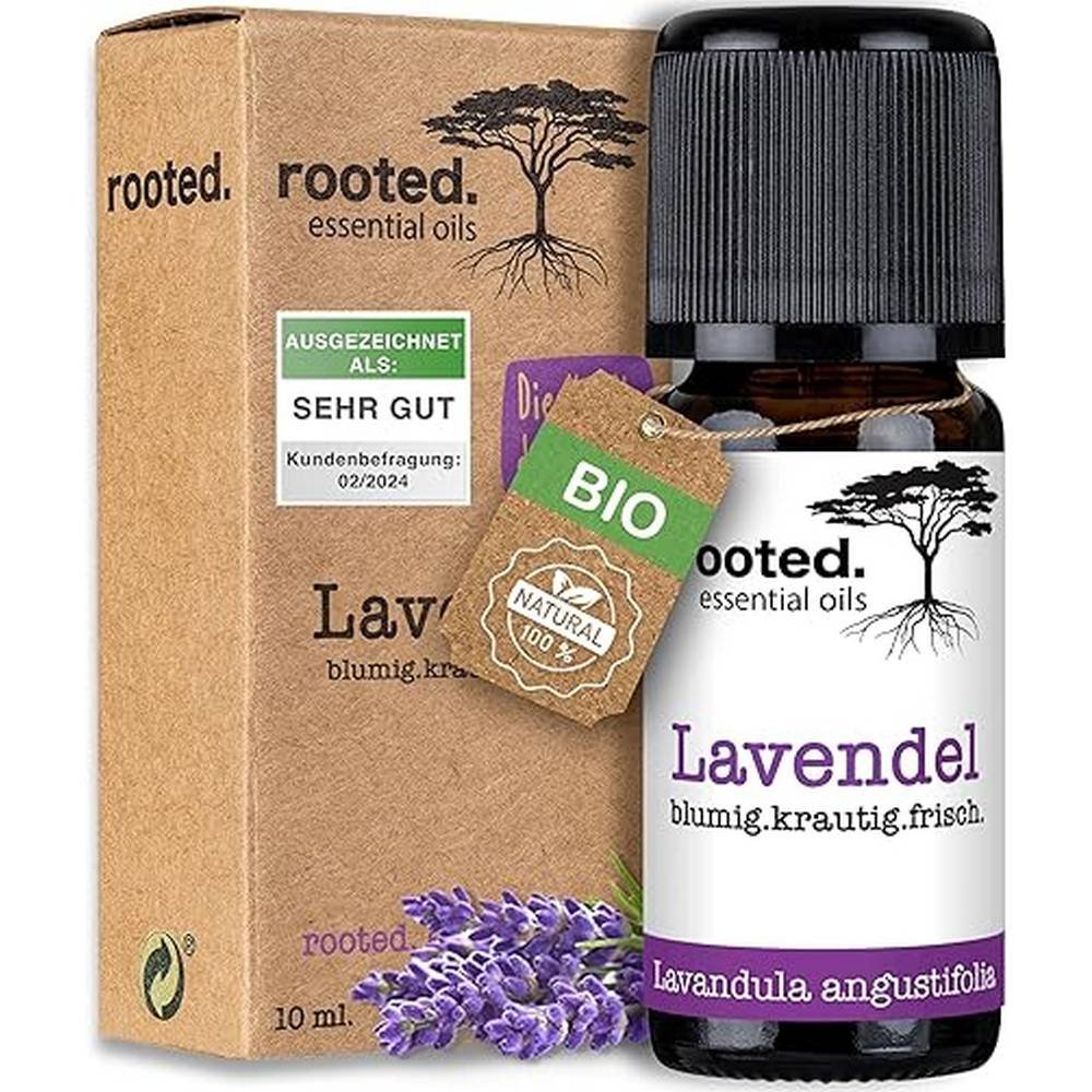 rooted® organic lavender oil rooted® bio lavendelol10ml Stress and anxiety-rooted.® Organic Lavender Oil,Insomnia-rooted.® Organic Lavender Oil,Skin problems-rooted.® Organic Lavender Oil