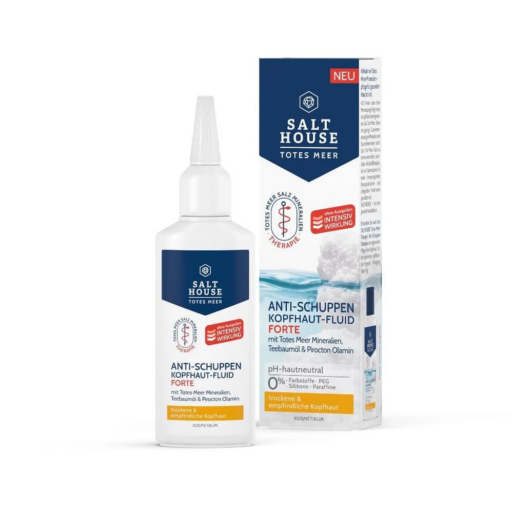 salthouse totes meer therapie anti schuppen forte 75ml Salthouse Dead Sea Therapy Anti-Dandruff Forte интенсивное действие без смывания для сухой кожи головы, склонной к перхоти, эффективен при нейродермите и псориазе.