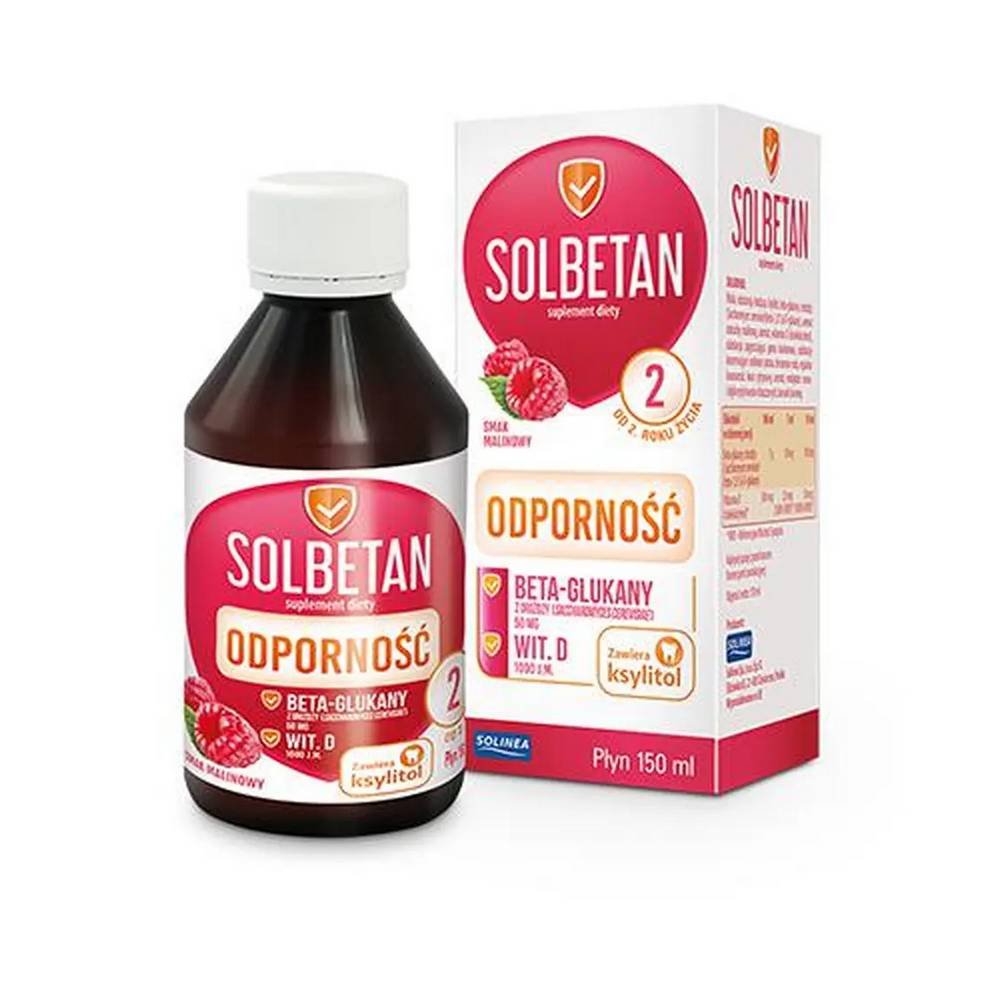 solbetan syrop 150 ml Solbetan est un sirop qui complète l'alimentation quotidienne avec des ingrédients naturels soigneusement sélectionnés comme la vitamine D et les bêta-glucanes.