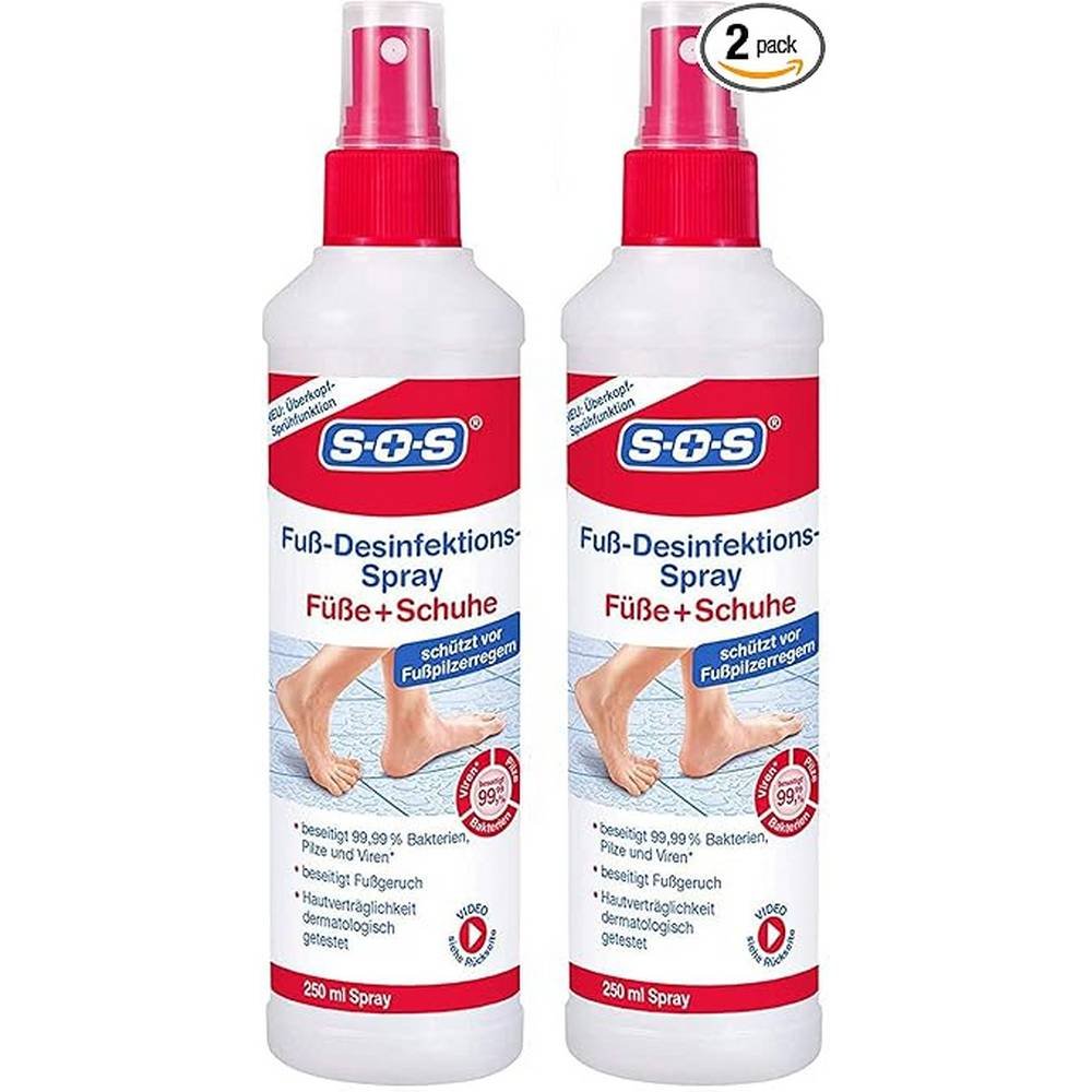 sos foot disinfectant spray sos fussdesinfektionsspray2 500ml Tue les germes-SOS Foot Disinfectant Spray,Odor Reduction-SOS Foot Disinfectant Spray,Prevents Fungal Infections-SOS Foot Disinfectant Spray
