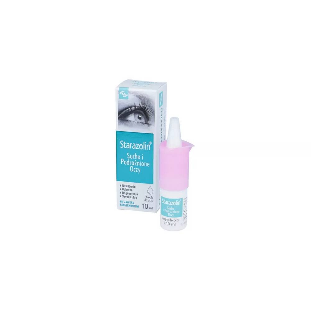 starazolin suche i podraznione oczy krople 10ml Starazolin « Yeux secs et irrités » est une préparation médicale sous forme de collyre qui hydrate les yeux secs et apaise les irritations à leur surface.