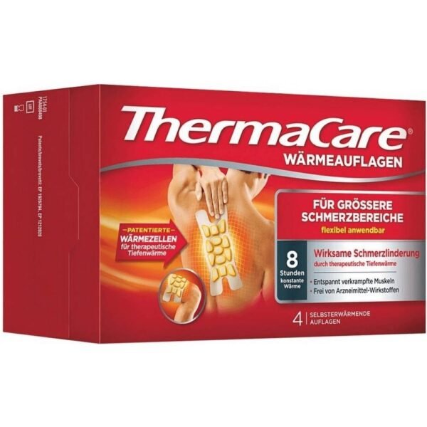 ThermaCare: compresas térmicas para el tratamiento de grandes zonas dolorosas.