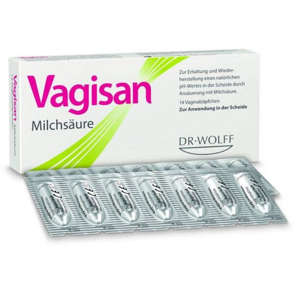 Vagisan lactic acid – vaginal suppositories for supporting vaginal flora.