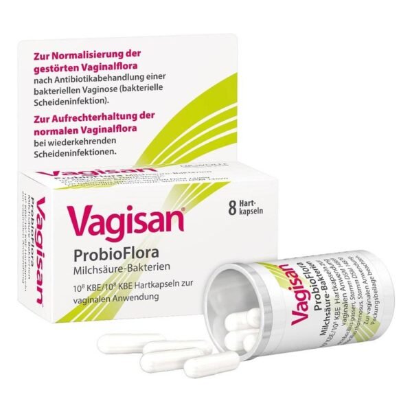Vagisan ProbioFlora for normalization of disturbed vaginal flora after treatment of bacterial vaginosis (bacterial vaginal infection) with antibiotics.