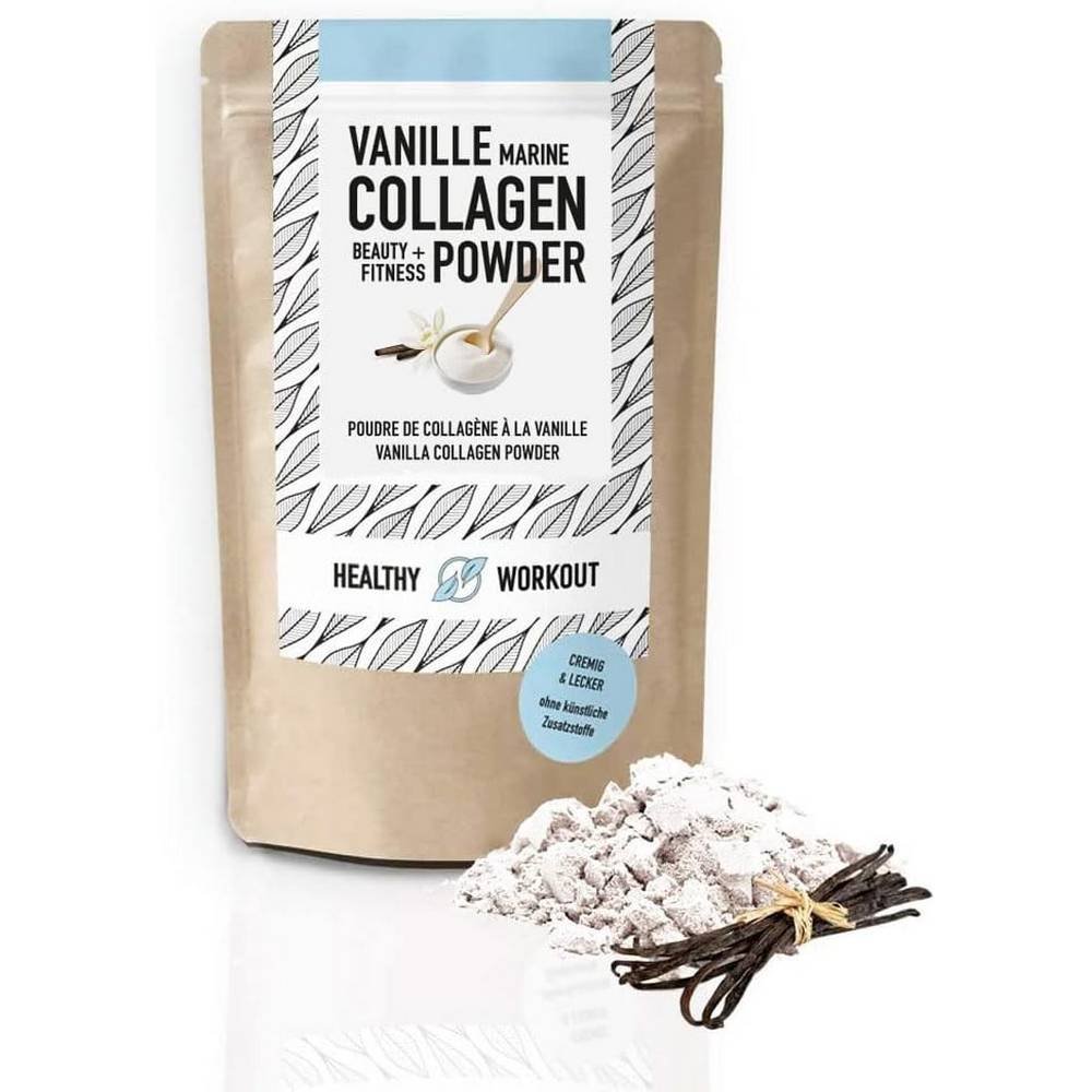 vanille collagen pulver mit marine kollagen hydrolysat 300 g vanilla collagen powder with marine collagen hydrolysate 300 g Piel, cabello, uñas-Pulverizador de Colágeno de Vainilla con Hidrolizado Marino-Kollagen