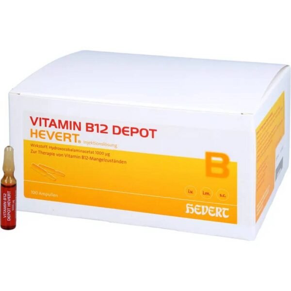 Vitamin B12 Depot Hevert предназначен для длительного применения в виде инъекций для восполнения дефицита витамина B 12.