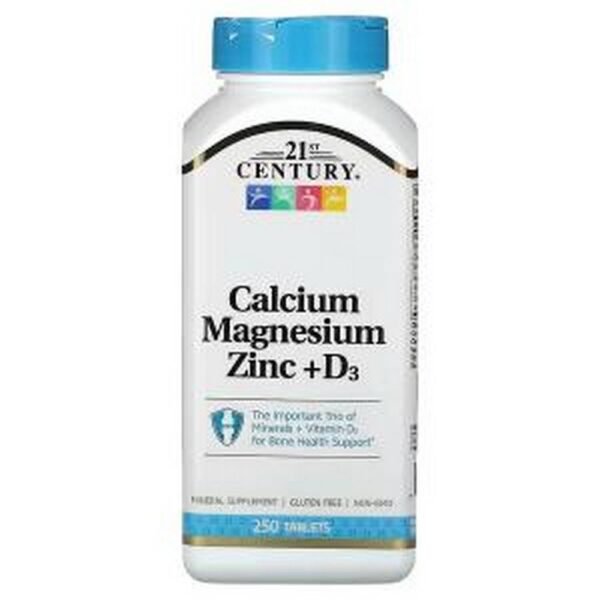Bone Weakness:21st Century, Calcium Magnesium Zinc + D3, 250