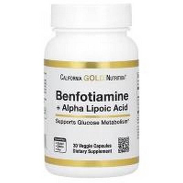 Антиоксидантная защита -California Gold Nutrition, Benfotiamine + Alpha Lipoic Acid,