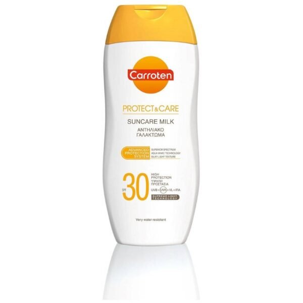 moisturizes-CARROTEN PROTECT & CARE SPF30 Sun protection milk 200ml,protects skin against sun-CARROTEN PROTECT & CARE SPF30 Sun protection milk 200ml,helps to protect aging of the skin-CARROTEN PROTECT & CARE SPF30 Sun protection milk 200ml,smoothes-CARROTEN PROTECT & CARE SPF30 Sun protection milk 200ml