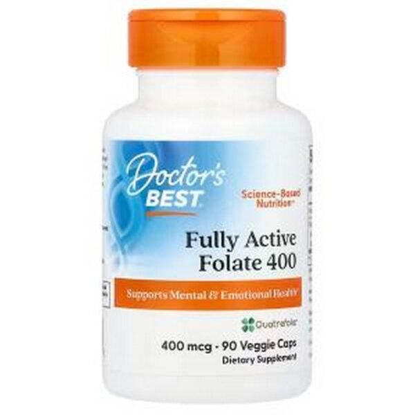 Supports Healthy Homocysteine Levels: Doctor's Best, Fully Active Folate 400, 400 mcg, 90